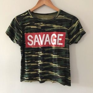 Savage camo crop top